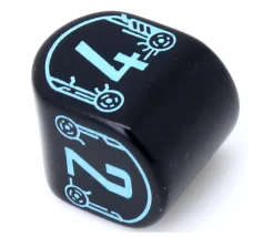 Dé 4 faces Galactic moderne (forme arrondie)