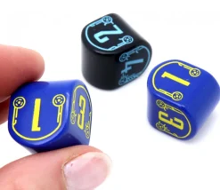 Dé 4 faces Galactic moderne (forme arrondie)