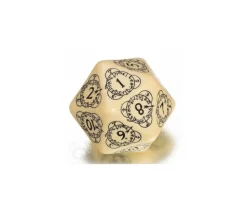 Dé 20 faces géant effet graphique compteur de niveau beige