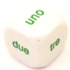 Dé 6 faces italien 1 à 6 - uno a sei