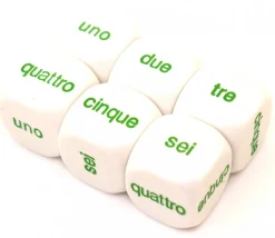 Dé 6 faces italien 1 à 6 - uno a sei