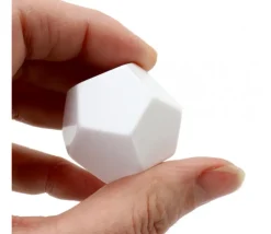 Dé 12 faces neutre géant à personnaliser