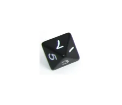 Dé 8 faces opaque à l'unité (couleur au hasard)