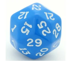 Dé 30 faces opaques D30 de jeu à l'unité