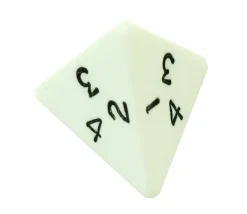 Dé 4 faces pyramide 1 à 4 opaque à l'unité (couleur mise au hasard)