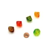 Dé 10 faces translucide bicolore de 0 à 9 à l'unité (couleur mise au hasard)
