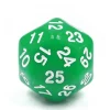 Dé 30 faces vert D30 de jeu