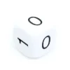 Dé à jouer 0 1 0 1 0 1 blanc de 16mm de côté