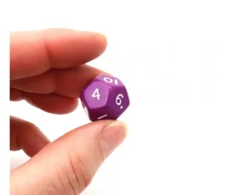 Dé à jouer 12 faces opaques dodécaèdre à l'unité (couleur mise au hasard)