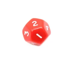 Dé à jouer 12 faces opaques dodécaèdre à l'unité (couleur mise au hasard)