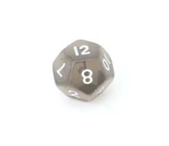 Dé à jouer 12 faces translucides dodécaèdre à l'unité (couleur mise au hasard)