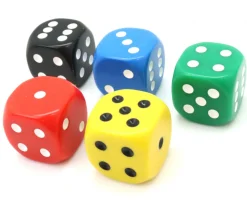 Dé à jouer 22 mm bleu de 1 à 6