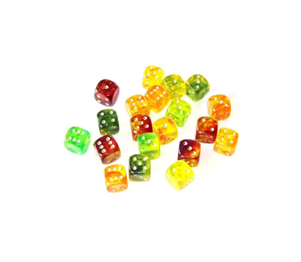 Dé à jouer 15 mm gem bicolore blitz