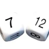 Dé à jouer BLANC 22 mm chiffres 7 à 12