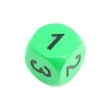 Dé à jouer bois chiffres 1 2 3 1 2 3 vert en 16 mm