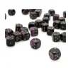 Dé à jouer marbré violet/noir 16 mm