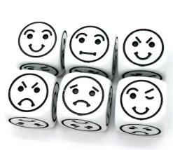 Dé à jouer émotions visage 22 mm