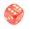 Dé à jouer nacré rouge 16 mm