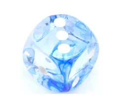 Dé à jouer Nebula 16 mm bleu et blanc