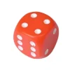 Dé à jouer orange 16 mm standard points de 1 à 6 pour jeu de société à l'unité
