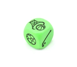 Dé à jouer sport : football, tennis, basketball, rugby, hockey, cricket