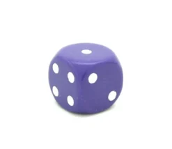 Dé à jouer violet 16 mm standard points de 1 à 6 pour jeu de société à l'unité