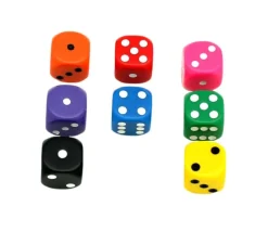 Dé à jouer violet 16 mm standard points de 1 à 6 pour jeu de société à l'unité