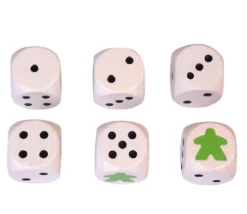 Dé 12345 Meeple en bois 16 mm