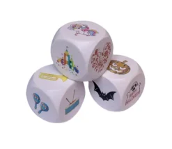 Dé 30 mm en bois blanc : 6 faces personnalisées avec vos images