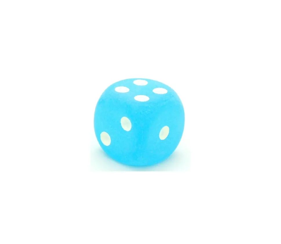Dé 16 mm givré bleu caraïbe
