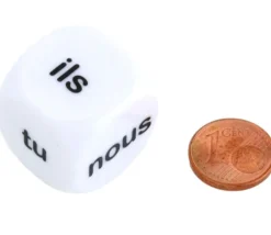 Dé 22 mm pronom personnel je tu elle nous vous ils
