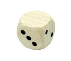 Dé 12345 Neutre en bois 25 mm