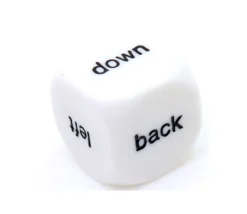 Dé anglais directions up, down, right, back, forward