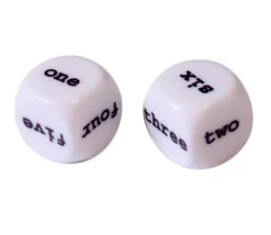 Dé anglais one to six 16 mm