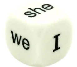 Dé anglais pronom personnel she he I we it you