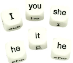 Dé anglais pronom personnel she he I we it you