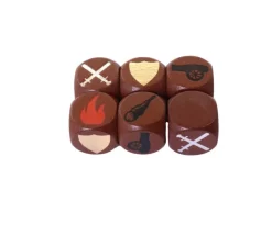 Dé attaque bataille en bois en 18 mm pour jeu