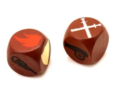 Dé attaque bataille en bois en 18 mm pour jeu