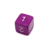 Dé chiffre 15 mm VIOLET coins droits D6 chiffres 1 à 6