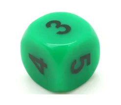 Dé chiffres 334455 en 16 mm couleur à choisir