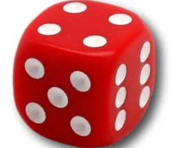 Dé couleurs 14 mm de 1 à 6 pour jeu de société coins arrondis à l'unité