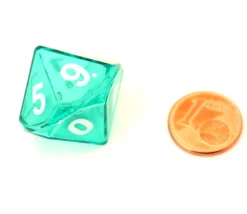 Dé double 10 faces avec 1 mini dé 10 faces à l'intérieur (couleur mise au hasard)