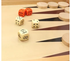 Dé doubleur 2 4 8 16 32 64 videaux bois 18 mm backgammon