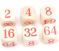 Dé doubleur backgammon 2 à 64 videaux bois
