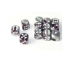 Dé effet argentés violet 16 mm gemini