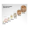 Dé en bois 14 mm de 1 à 6 pour jeu de société