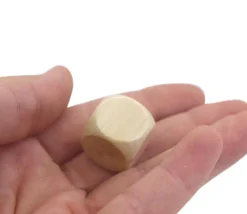 Dé en bois naturel 18 mm neutre buis