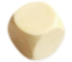 Dé en bois naturel 18 mm neutre buis