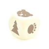 Dé en bois ours patte sapin 18 mm