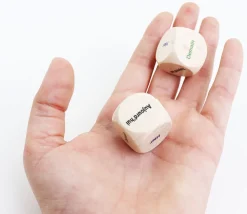 Dé en bois spécial hier aujourd'hui demain (temps) 20 mm